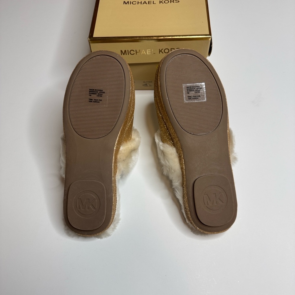 Michael Kors Glittery Gold Carter slippers - Picture 12 of 13